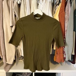 Frank and Oak Ribbed Mockneck shirt